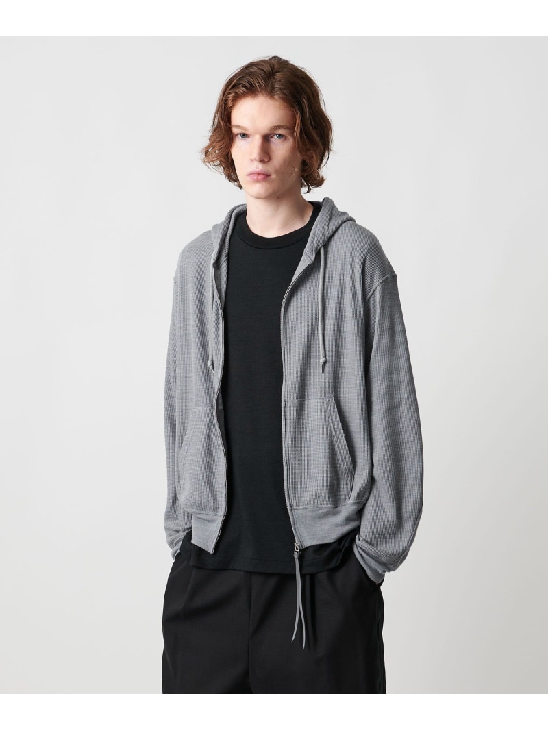 【SALE／70%OFF】＜UNITED ARROWS & SONS by MASAKI KAWASE＞ W/P WFL ZIP HOODIE/フーディ UNITED ARROWS & SONS ユナイテッドアローズ アウトレット トップス パーカー・フーディー グレー ブラック【RBA_E】【送料無料】[ Fashion]｜UNITED ARROWS LTD. OUTLET