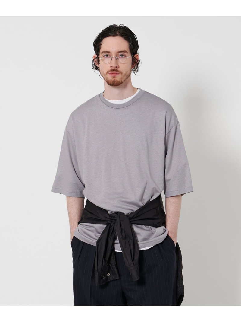 【SALE／50%OFF】＜Steven Alan＞ ラミー クルーネック Tシャツ NARROW Steven Alan ユナイテッドアローズ アウトレット トップス カットソー・Tシャツ グレー ブラック【RBA_E】【送料無料】[ Fashion]
