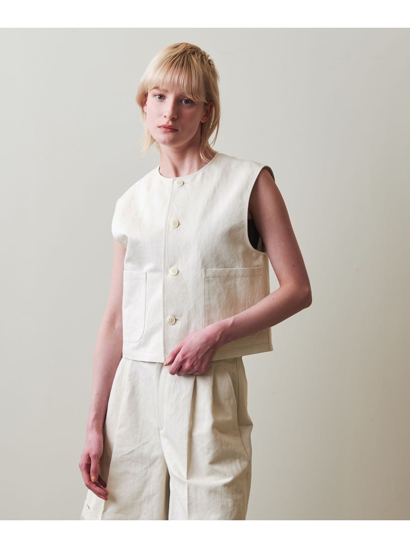 【SALE／50%OFF】＜Steven Alan＞コットン アサ クルーネック ベスト Steven Alan ユナイテッドアローズ アウトレット トップス ベスト・ジレ ホワイト ブラック【RBA_E】【送料無料】[ Fashion]