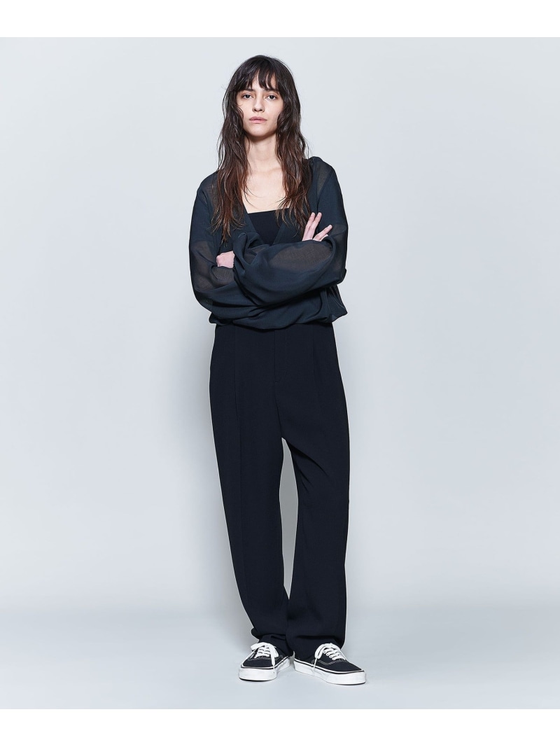 楽天市場】＜6(ROKU)＞タック パンツ ネイビー 6(ROKU) ビューティー