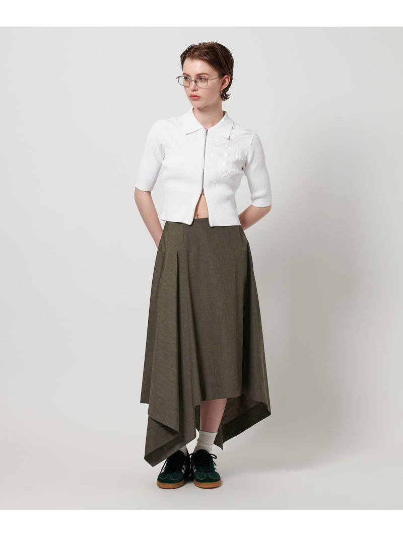 【SALE／70%OFF】＜H＞イレギュラーヘム スコート BEAUTY\u0026YOUTH UNITED ARROWS ユナイテッドアローズ 逃げ口 スコート 余分の物のスコート 赤銅色 薄墨色【RBA_E】【貨物輸送無料】[ Fashion]