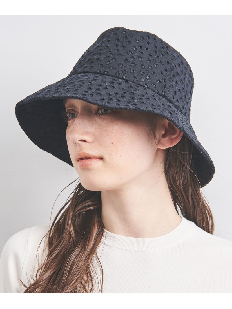 【SALE／40%OFF】コットンレース ハット UV UNITED ARROWS ユナイテッドアローズ アウトレット 帽子 ハット ブラック ホワイト【RBA_E】【送料無料】[ Fashion]