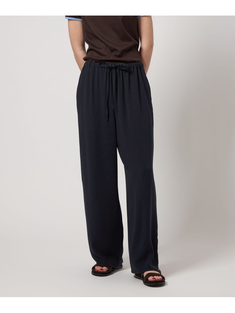 【SALE／30%OFF】＜Steven Alan＞バックサテン ジョーゼット イージーパンツ Steven Alan ユナイテッドアローズ アウトレット パンツ その他のパンツ ネイビー ホワイト【RBA_E】【送料無料】[ Fashion]