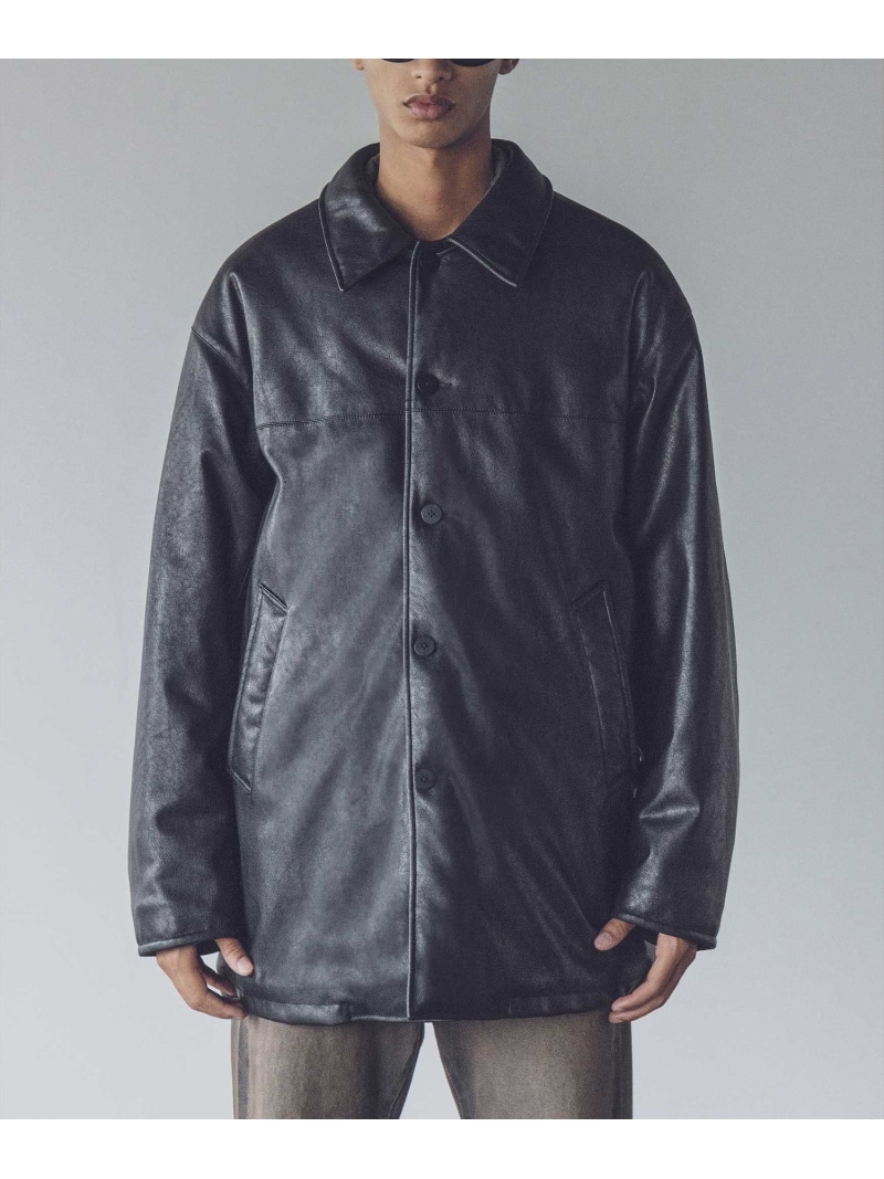 楽天市場】ウォッシュド ラムレザー カーコート ADAM ET ROPE' HOMME