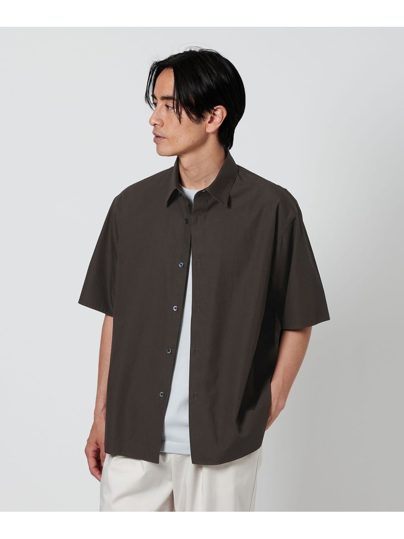 【SALE／50%OFF】ピーチスキン スクエア フォルム シャツ BEAUTY&YOUTH UNITED ARROWS ユナイテッドアローズ アウトレット トップス シャツ・ブラウス グリーン グレー【RBA_E】【送料無料】[ Fashion]