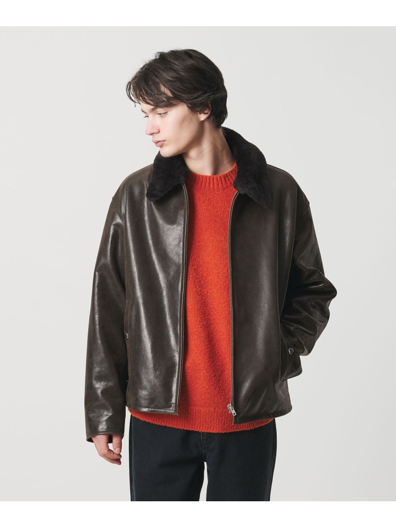 【SALE／30%OFF】ゴート ムートンカラー ジップ ジャケット monkey time BEAUTY&YOUTH UNITED ARROWS ユナイテッドアローズ アウトレット ジャケット・アウター その他のジャケット・アウター ブラウン【RBA_E】【送料無料】[ Fashion]｜UNITED ARROWS LTD. OUTLET