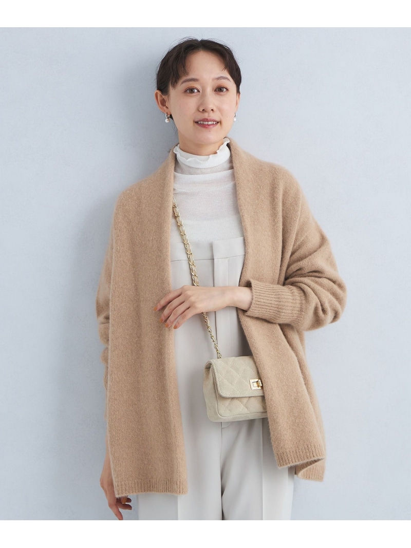 ユナイテッドアローズgreen label 女っぷりフォックス起毛カーデ グレー ユナイテッドアローズgreen label 女っぷりフォックス起毛カーデ