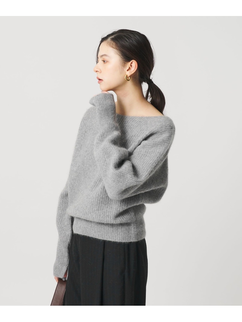 【SALE／40%OFF】狐狸交ぜあわせる 音の大きさ捩り ボートネックニットプルオーバー BEAUTY\u0026YOUTH UNITED ARROWS ユナイテッドアローズ 逃げ道 トップス 編み物 薄墨色 白いこと【RBA_E】【貨物輸送無料】[ Fashion]