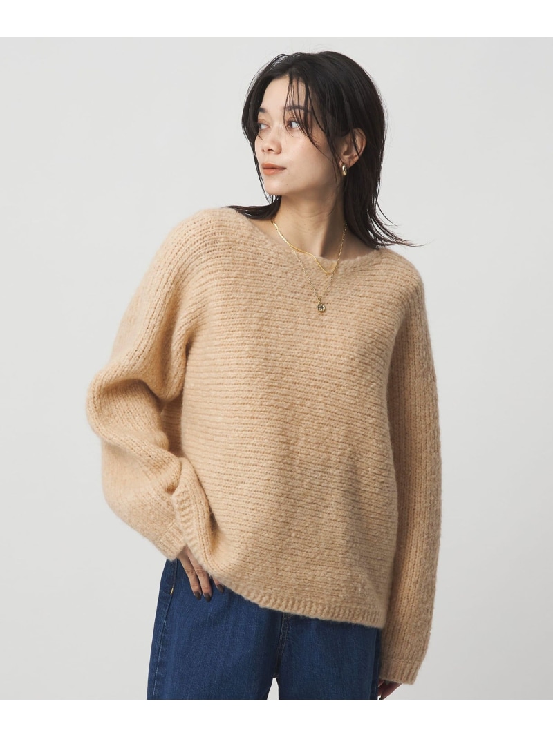 【SALE／50%OFF】＜SEASONAL COLLECTION＞置き目ゲージ 編み物 ティーシャツ UNITED ARROWS green label relaxing ユナイテッドアローズ 逃げ道 トップス 編み物 薄墨色 ベージュ【RBA_E】【貨物輸送無料】[ Fashion]