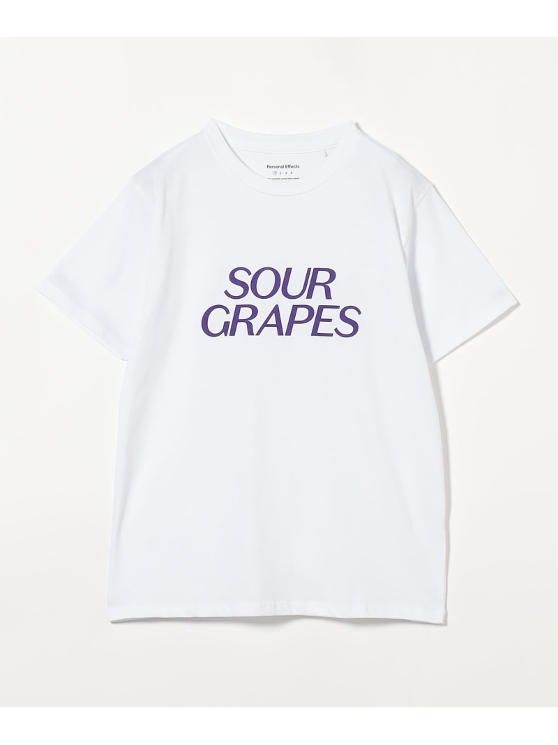 【SALE／40%OFF】＜Personal Effects＞SOUR GRAPES Tシャツ UNITED ARROWS ユナイテッドアローズ アウトレット トップス カットソー・Tシャツ ホワイト【RBA_E】【送料無料】[ Fashion]