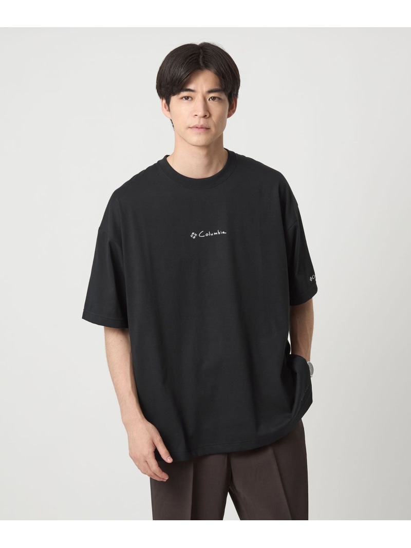 【SALE／30%OFF】【別注】＜Columbia＞GLR Jonas PN Tシャツ UNITED ARROWS green label relaxing ユナイテッドアローズ アウトレット トップス カットソー・Tシャツ ホワイト ブラック【RBA_E】【送料無料】[ Fashion]
