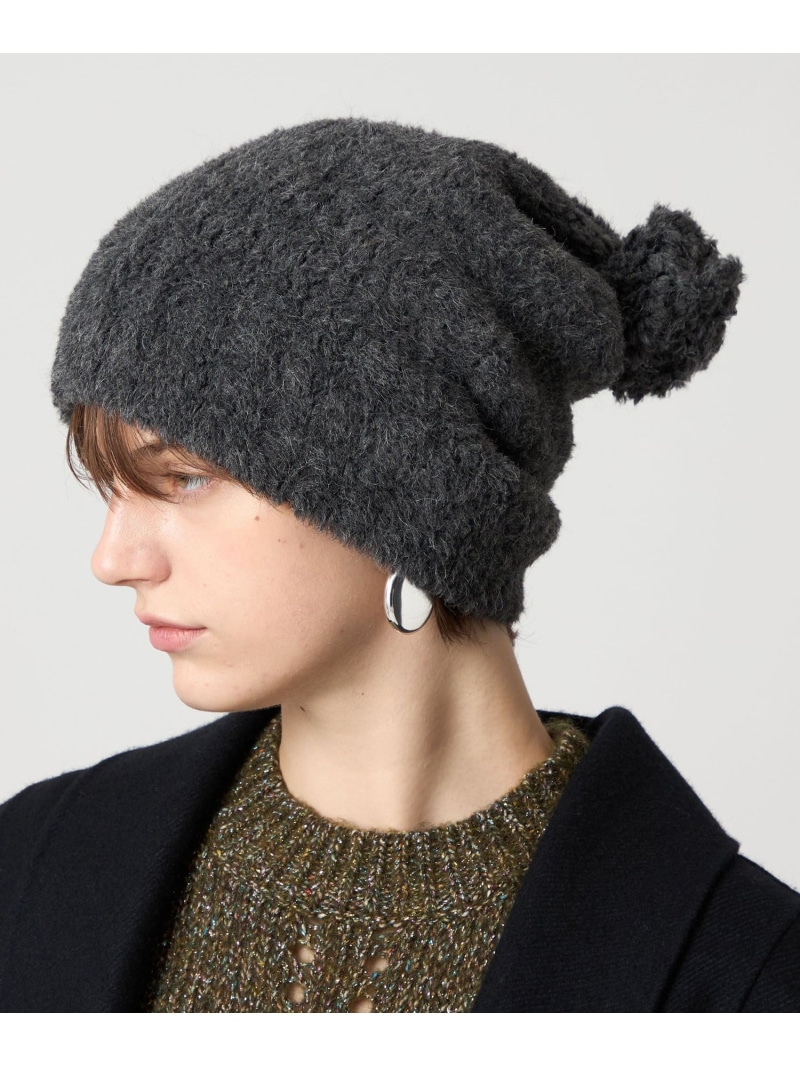 【SALE／50%OFF】＜ASTRAET＞肋材 編み物旗がしら ASTRAET ユナイテッドアローズ 逃げ道 かぶり笠 編み物帽・ビーニー 薄墨色 赤銅色【RBA_E】【貨物輸送無料】[ Fashion]