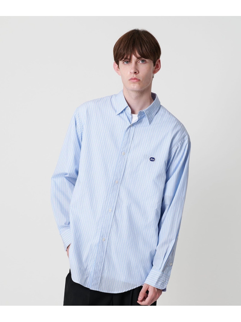 【SALE／30%OFF】＜NICE WEATHER＞青色縞模様 レギュラープルオーバー NICE WEATHER ユナイテッドアローズ 逃げ道 トップス プルオーバー・トップ 青色【RBA_E】【貨物輸送無料】[ Fashion]