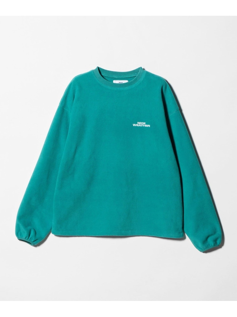 【SALE／40%OFF】＜NICE WEATHER＞フリース ティーシャツ NICE WEATHER ユナイテッドアローズ 逃げ口 トップス カットソー・ティーシャツ 黒いこと【RBA_E】【貨物輸送無料】[ Fashion]