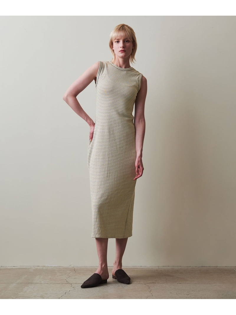 【SALE／40%OFF】＜Steven Alan＞コットン ボーダー タンクトップ ワンピース Steven Alan ユナイテッドアローズ アウトレット ワンピース・ドレス ワンピース ホワイト ネイビー【RBA_E】【送料無料】[ Fashion]