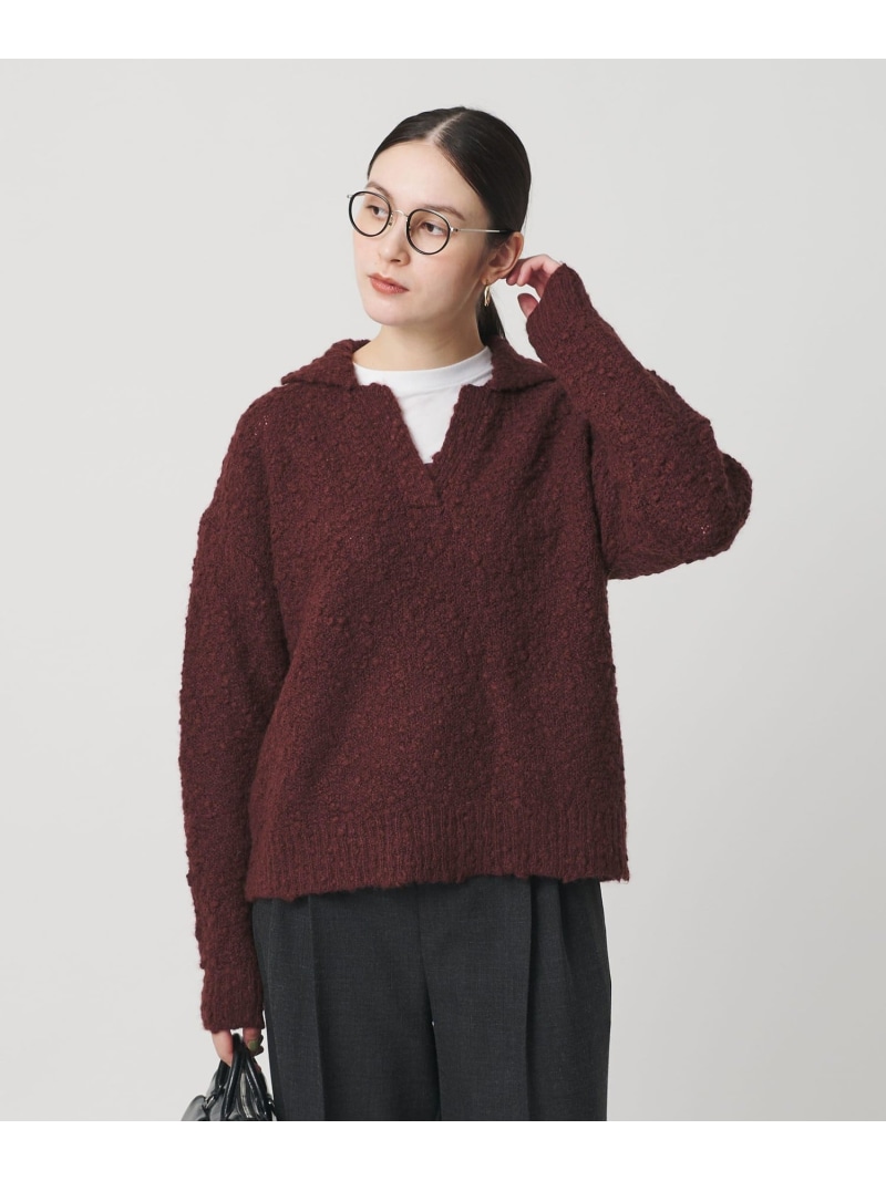 【SALE／30%OFF】スラブヤーン 旗がしら 編み物ティーシャツ BEAUTY\u0026YOUTH UNITED ARROWS ユナイテッドアローズ 逃げ道 トップス 編み物 ぶどう酒赤いこと 白いこと【RBA_E】【貨物輸送無料】[ Fashion]