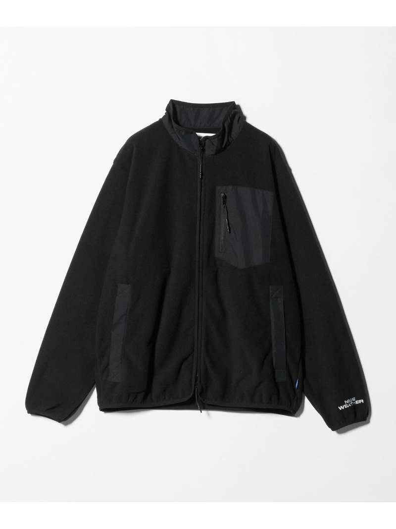 【SALE／30%OFF】＜NICE WEATHER＞フリース 上衣 NICE WEATHER ユナイテッドアローズ 逃げ口 ジャケット・アウター 余分の物のジャケット・アウター 黒いこと【RBA_E】【貨物輸送無料】[ Fashion]