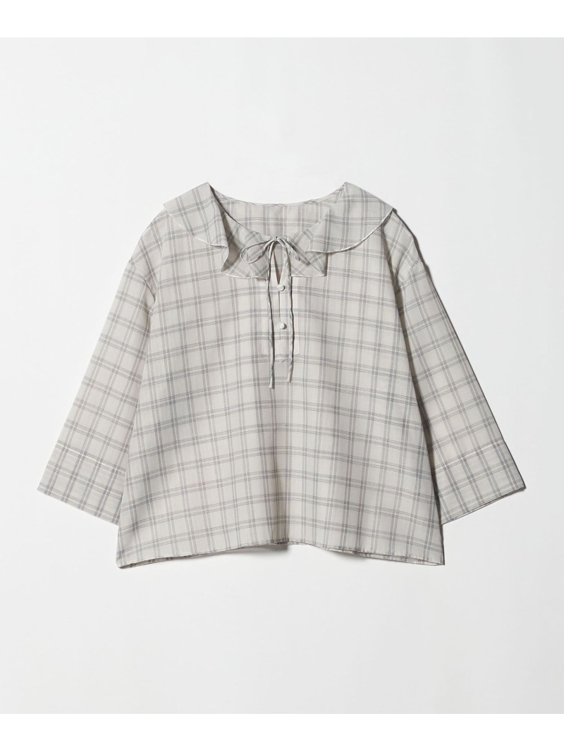【SALE／40%OFF】チェック フリルカラーブラウス BEAUTY&YOUTH UNITED ARROWS ユナイテッドアローズ アウトレット トップス シャツ・ブラウス【RBA_E】【送料無料】[ Fashion]