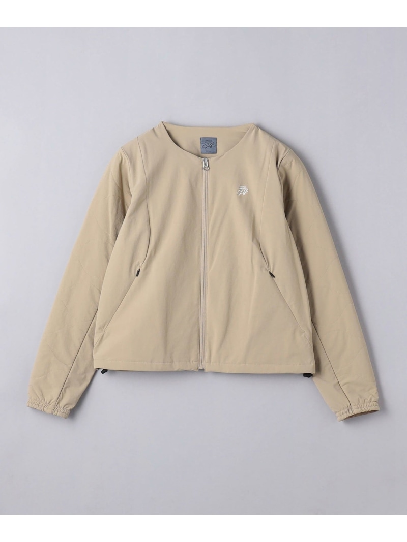 【SALE／70%OFF】ウィメンズ ハイブリッド ノーカラー ジップ ジャケット UNITED ARROWS GOLF ユナイテッドアローズ アウトレット スポーツ・アウトドア用品 ゴルフグッズ ベージュ ブラック【RBA_E】【送料無料】[ Fashion]