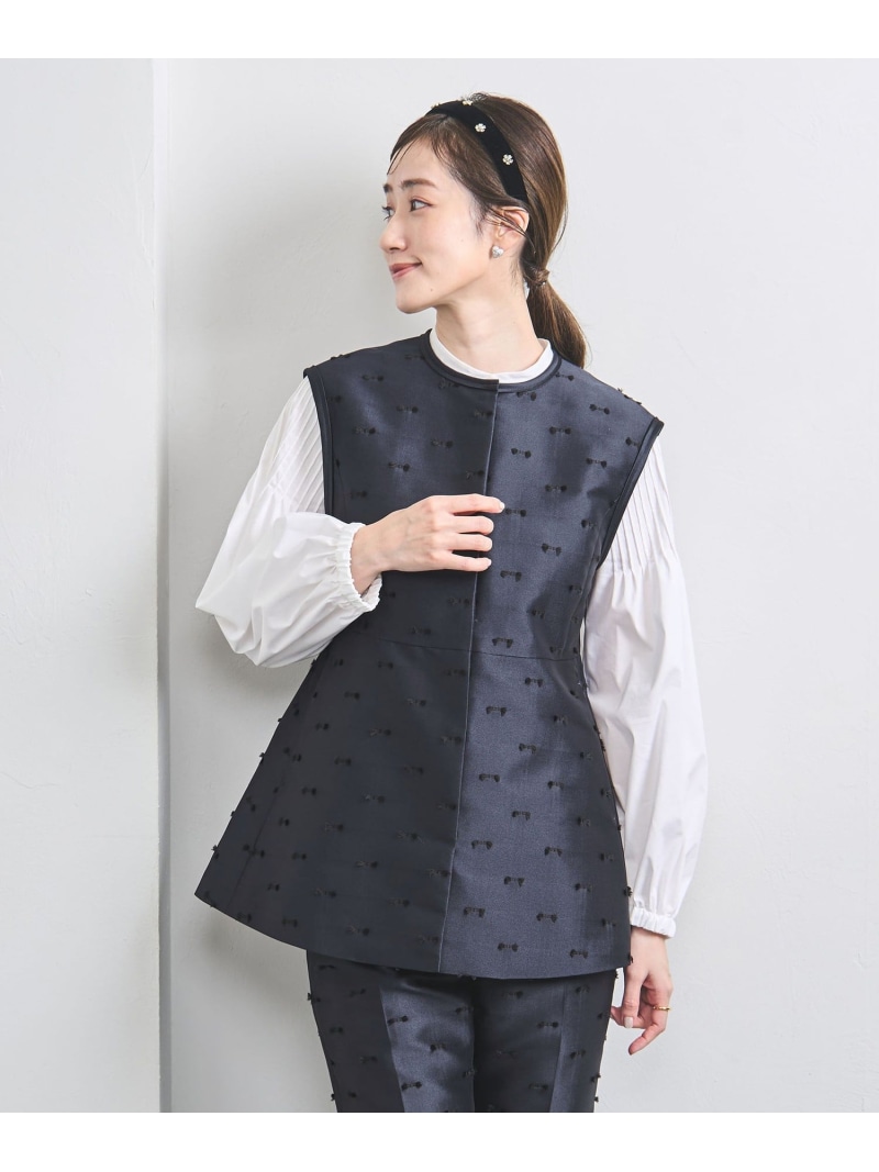 新品　UNITED ARROWS ヘアリー カットジャガード ベスト アローズ ヘアリー カットジャガード ベスト