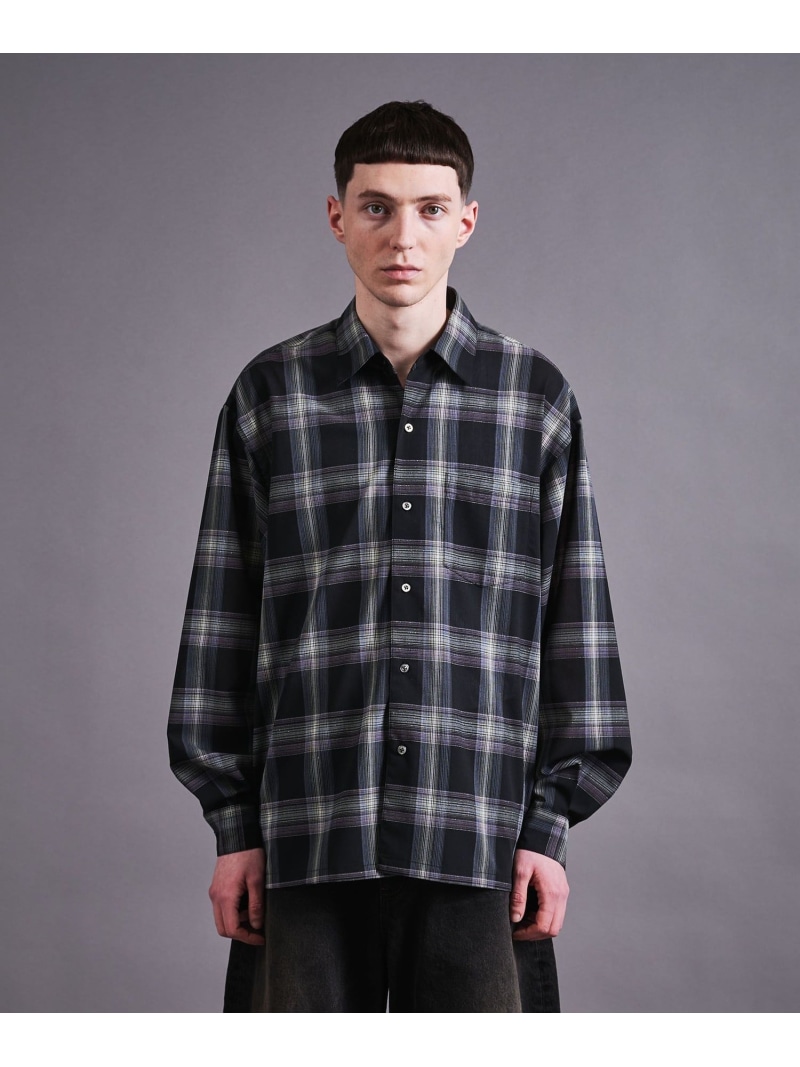 【SALE／60%OFF】グリッター オンブレチェック シャツ monkey time BEAUTY&YOUTH UNITED ARROWS ユナイテッドアローズ アウトレット トップス シャツ・ブラウス グレー ブラック【RBA_E】【送料無料】[ Fashion]