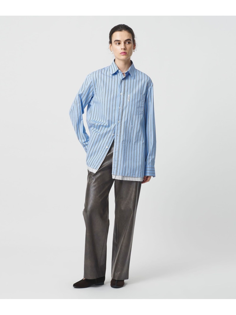 【SALE／40%OFF】＜H＞ヴィンテージ レザーライク ワイドパンツ BEAUTY&YOUTH UNITED ARROWS ユナイテッドアローズ アウトレット パンツ その他のパンツ グレー ブラウン【RBA_E】【送料無料】[ Fashion]｜UNITED ARROWS LTD. OUTLET