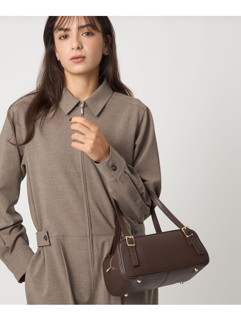 【SALE／30%OFF】＜PRATO MADE IN ITALY＞広々としたボストンバッグ UNITED ARROWS green label relaxing ユナイテッドアローズ 逃げ口 御徒面子 ショルダーバッグ 黒いこと 赤銅色【RBA_E】【貨物輸送無料】[ Fashion]