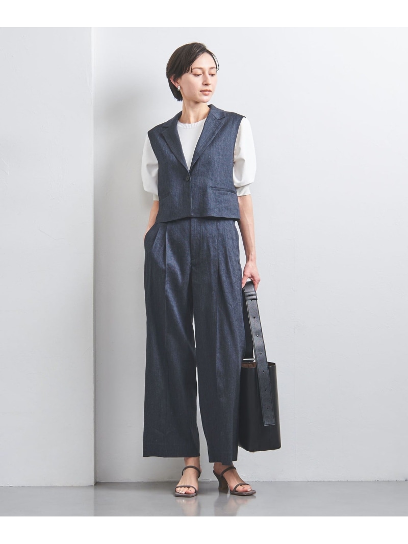 【SALE／50%OFF】ECLISSE テーラード ベスト UNITED ARROWS ユナイテッドアローズ アウトレット トップス ベスト・ジレ ホワイト【RBA_E】【送料無料】[ Fashion]