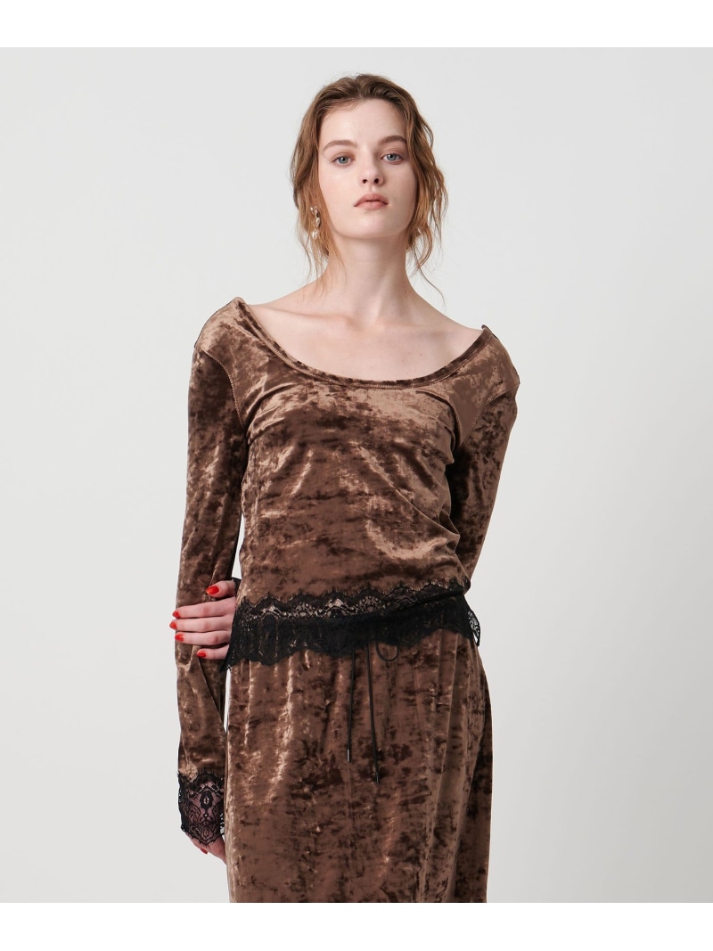 【SALE／60%OFF】＜ASTRAET＞天鵞絨/スピード競技 Uネックカットソー ASTRAET ユナイテッドアローズ 逃げ口 トップス カットソー・ティーシャツ 米国海軍【RBA_E】【貨物輸送無料】[ Fashion]