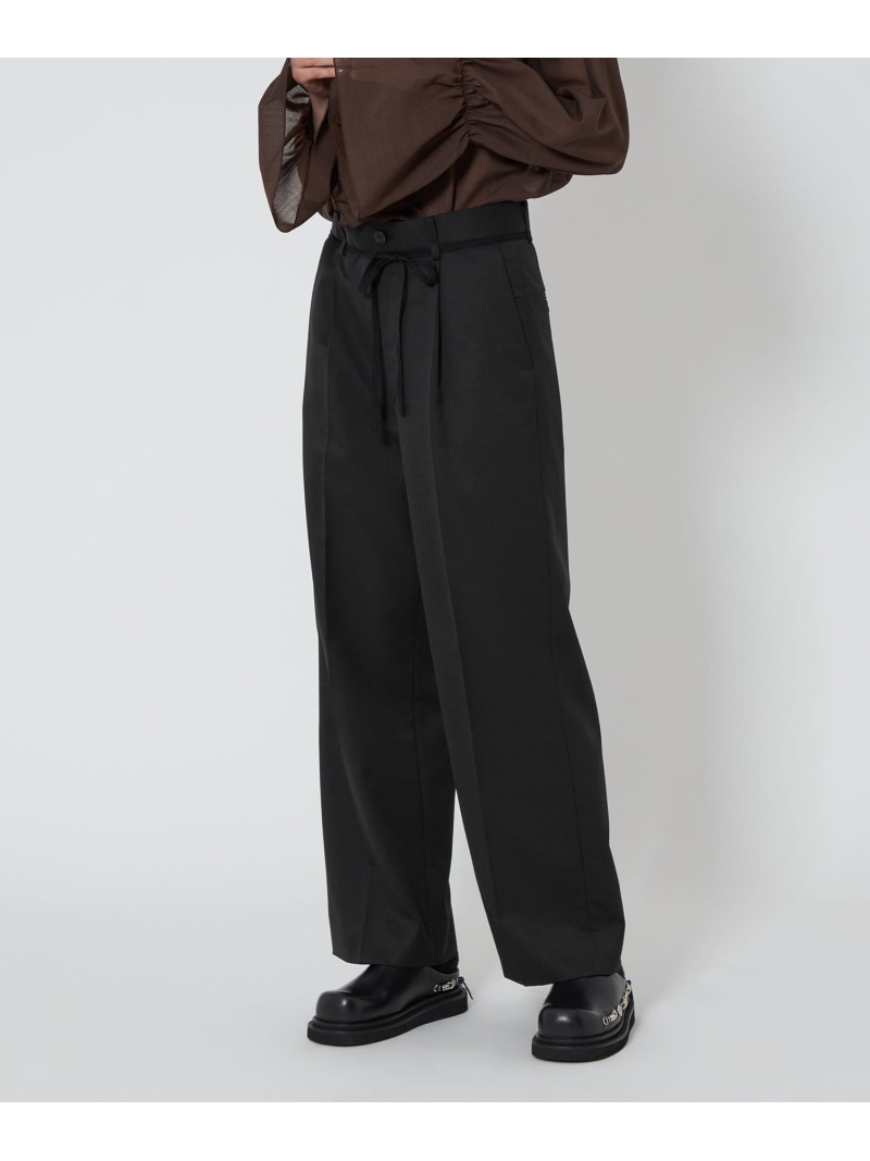 【SALE／50%OFF】＜ASTRAET＞タック ドローコード 広々としたズボン下 ASTRAET ユナイテッドアローズ 逃げ口 ズボン下 スラックス・御召しものズボン下 黒いこと 薄墨色【RBA_E】【貨物輸送無料】[ Fashion]