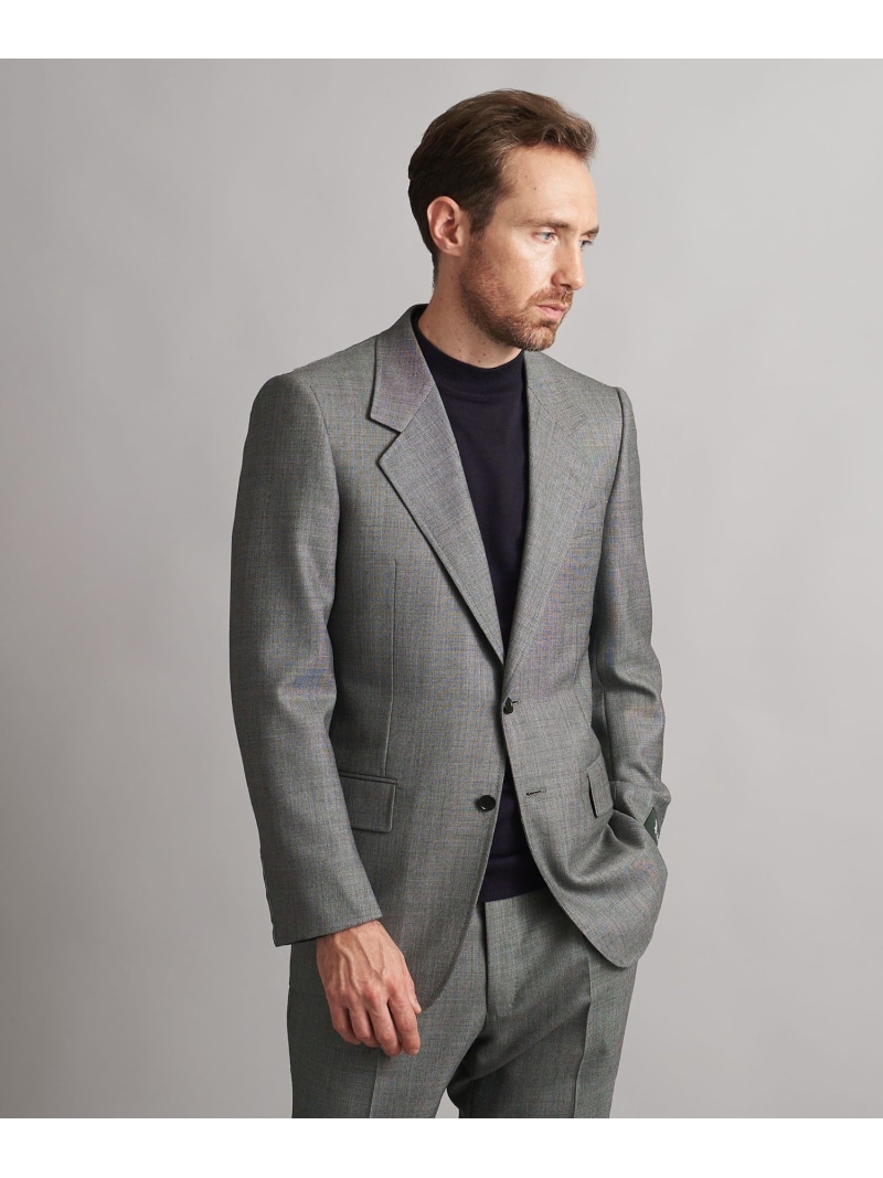 未使用品★UNITED ARROWS グレー スーツ3点セット UNITED ARROWS｜シャークスキン グレンプレイド 3ボタン スーツ