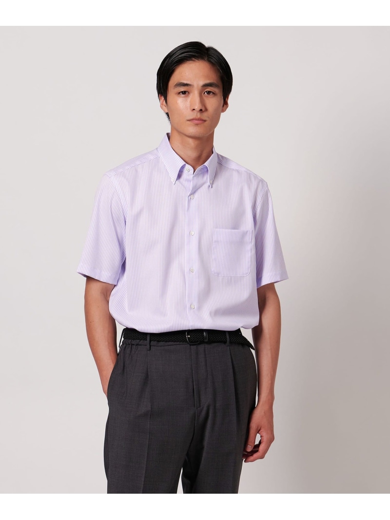 【SALE／50%OFF】イージーケア AG パナマ ロンドンストライプ ボタンダウンカラーシャツ -抗菌防臭・通気性- UNITED ARROWS ユナイテッドアローズ アウトレット トップス シャツ・ブラウス【RBA_E】【送料無料】[ Fashion]