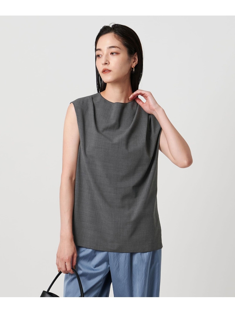【SALE／30%OFF】ドレープ ブラウス -ウォッシャブル- UNITED ARROWS ユナイテッドアローズ アウトレット トップス シャツ・ブラウス ブラウン グレー【RBA_E】【送料無料】[ Fashion]