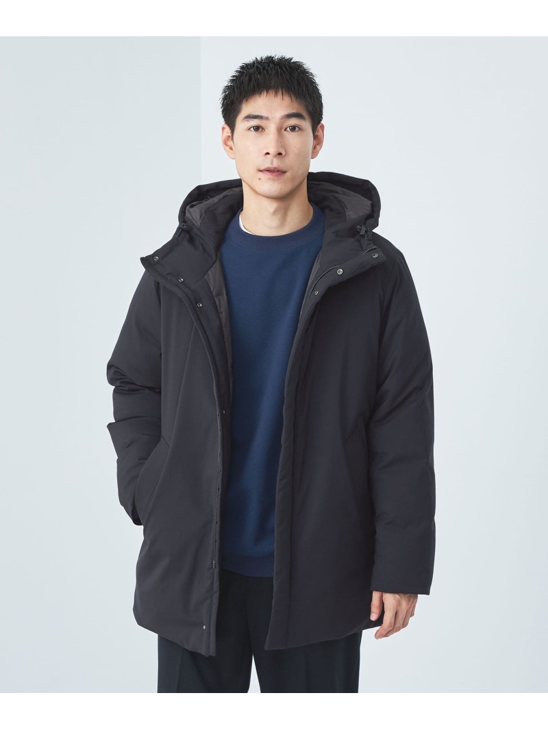 【SALE／40%OFF】T/W  ボンネット 打ち倒す厚地の外套 -撥水- UNITED ARROWS green label relaxing ユナイテッドアローズ 逃げ路 ジャケット・アウター ダウンジャケット・ダウンベスト 米国海軍 黒いこと【RBA_E】【貨物輸送無料】[ Fashion] コート・ジャケット-メンズファッション