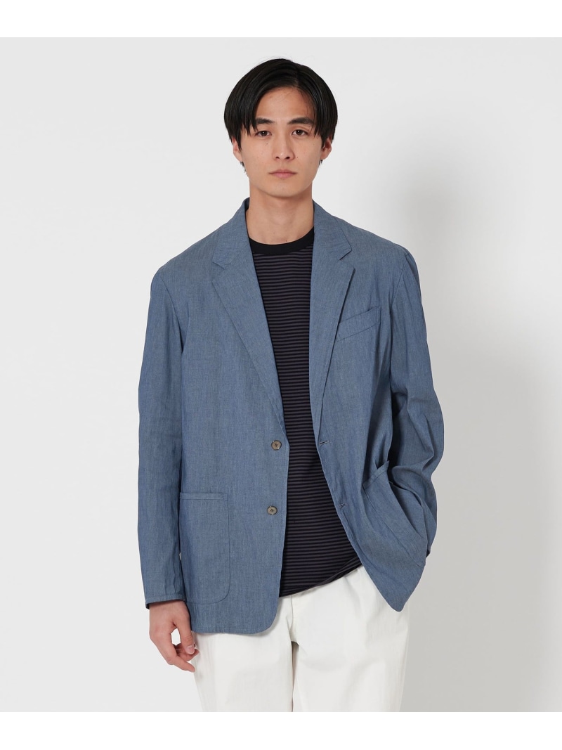 【SALE／50%OFF】ボイル シャンブレー オーディナリー シングル ジャケット UNITED ARROWS ユナイテッドアローズ アウトレット ジャケット・アウター テーラードジャケット・ブレザー ネイビー【RBA_E】【送料無料】[ Fashion]