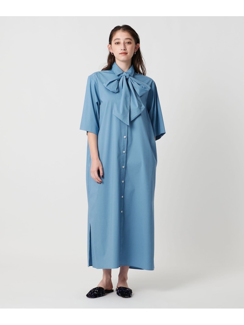 【SALE／50%OFF】ノットリボン シャツ ワンピース ウォッシャブル UNITED ARROWS ユナイテッドアローズ アウトレット ワンピース・ドレス ワンピース ブラウン【RBA_E】【送料無料】[ Fashion]｜UNITED ARROWS LTD. OUTLET