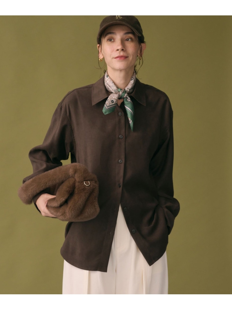 【SALE／30%OFF】スエードライク シャツ ウォッシャブル BEAUTY&YOUTH UNITED ARROWS ユナイテッドアローズ アウトレット トップス シャツ・ブラウス ベージュ ブラウン【RBA_E】【送料無料】[ Fashion]
