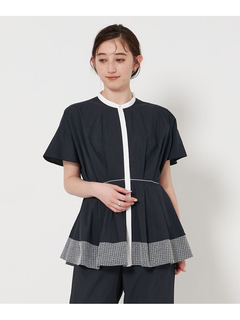 【SALE／30%OFF】エンブロイダリー ドルマンスリーブ ブラウス UNITED ARROWS ユナイテッドアローズ アウトレット トップス シャツ・ブラウス ネイビー ホワイト ブラック【RBA_E】【送料無料】[ Fashion]