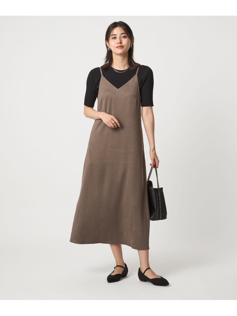 【SALE／30%OFF】スウェードライク キャミソール ワンピース UNITED ARROWS green label relaxing ユナイテッドアローズ アウトレット ワンピース・ドレス ワンピース ホワイト【RBA_E】【送料無料】[ Fashion]｜UNITED ARROWS LTD. OUTLET