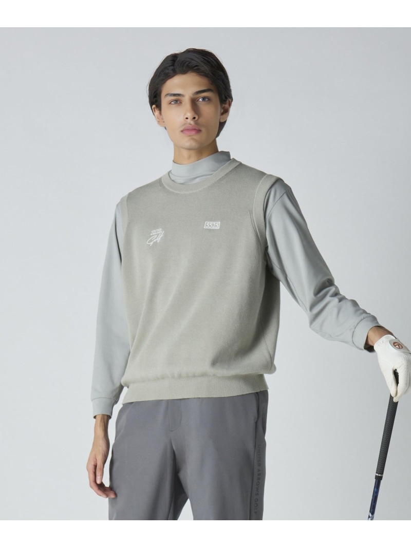【SALE／40%OFF】【別注】＜5525 for UNITED ARROWS GOLF＞ ラウンド ベスト UNITED ARROWS GOLF ユナイテッドアローズ アウトレット スポーツ・アウトドア用品 ゴルフグッズ グレー ネイビー【RBA_E】【送料無料】[ Fashion]