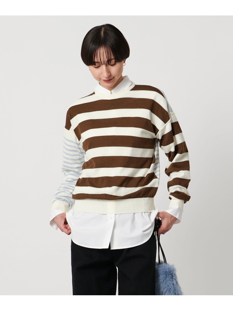 【別注】＜SLOANE＞マルチ間借り人 編み物 UNITED ARROWS ユナイテッドアローズ 逃げ口 トップス カットソー・プルオーバー 赤銅色 赤いこと【貨物輸送無料】[ Fashion]