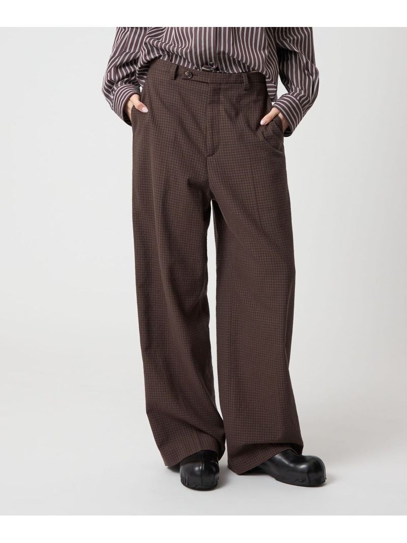 【SALE／50%OFF】＜6(ROKU)＞W/C チェック パンツ 6(ROKU) ユナイテッドアローズ アウトレット パンツ スラックス・ドレスパンツ ブラウン【RBA_E】【送料無料】[ Fashion]｜UNITED ARROWS LTD. OUTLET