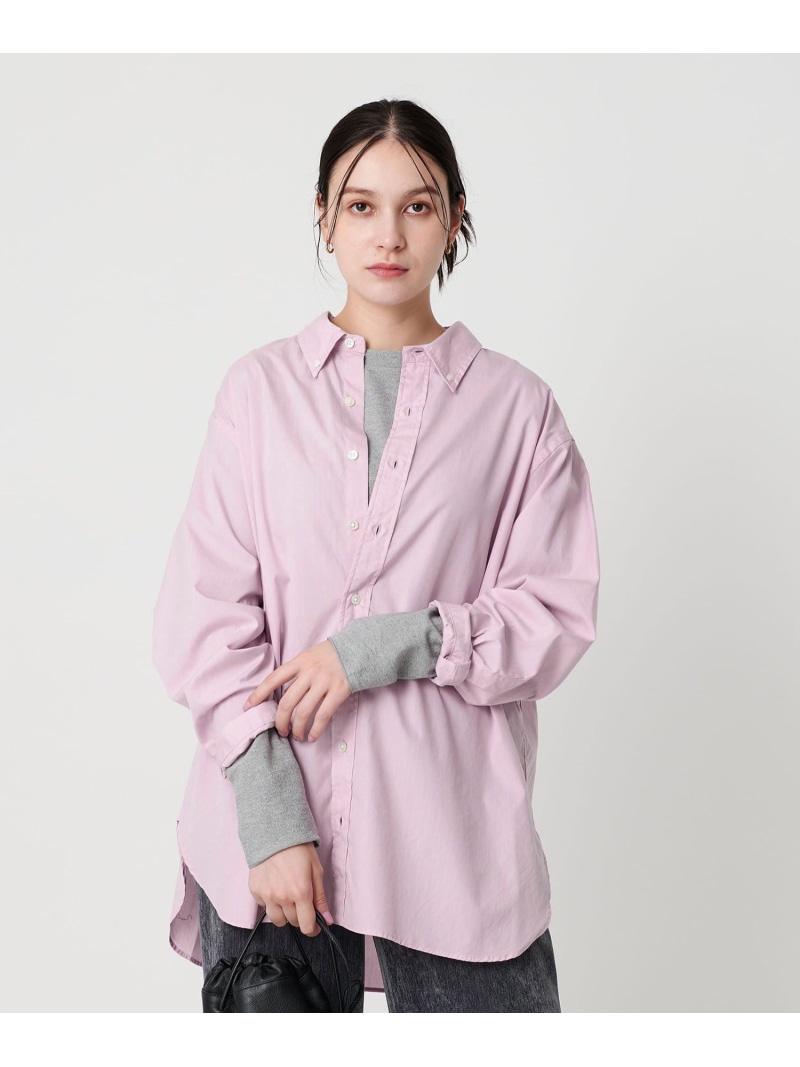 【SALE／40%OFF】綿織物 ストライプビッグシャツ BEAUTY\u0026YOUTH UNITED ARROWS ユナイテッドアローズ 逃げ口 トップス プルオーバー・トップ ベージュ【RBA_E】【貨物輸送無料】[ Fashion]