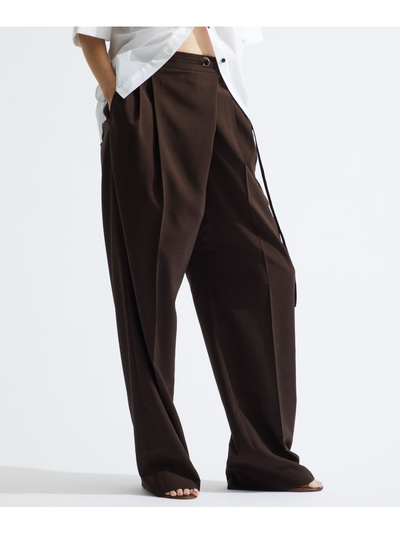 【SALE／50%OFF】＜AEWEN MATOPH＞ラップ タックパンツ AEWEN MATOPH ユナイテッドアローズ アウトレット パンツ その他のパンツ ブラウン ベージュ【RBA_E】【送料無料】[ Fashion]