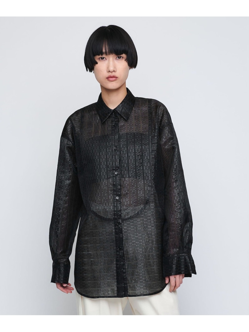 【SALE／60%OFF】＜AEWEN MATOPH＞シアージャガード ブラウス AEWEN MATOPH ユナイテッドアローズ アウトレット トップス シャツ・ブラウス ブラック【RBA_E】【送料無料】[ Fashion]