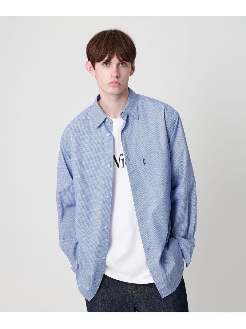 【SALE／30%OFF】＜NICE WEATHER＞ブルーギンガムチェックシャツ NICE WEATHER ユナイテッドアローズ 逃げ道 トップス プルオーバー・トップ【RBA_E】【貨物輸送無料】[ Fashion]