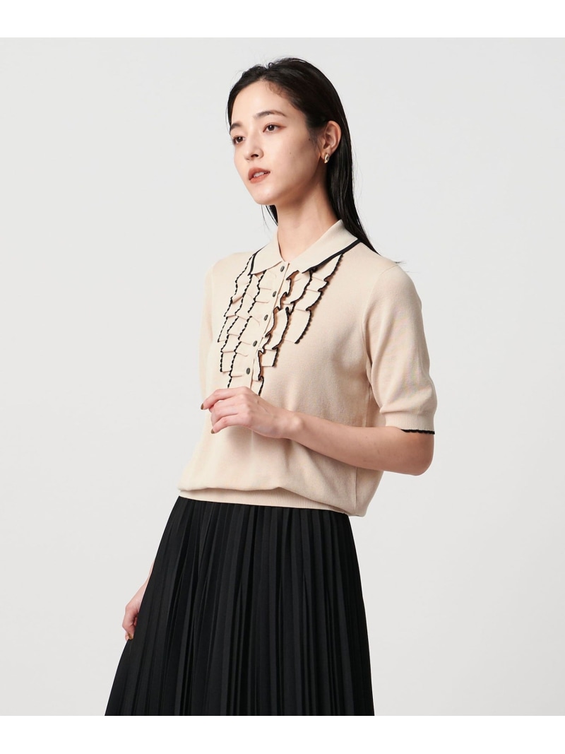 【楽天市場】【SALE／30%OFF】スカラップ フリル ショートスリーブ ニット -ウォッシャブル- UNITED ARROWS ...