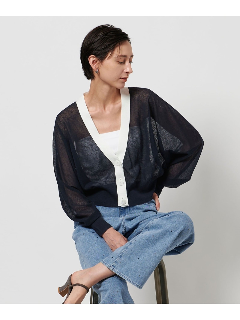 【SALE／30%OFF】ドルマンスリーブ カーディガン UNITED ARROWS ユナイテッドアローズ アウトレット トップス カーディガン ブラック ホワイト ネイビー【RBA_E】【送料無料】[ Fashion]