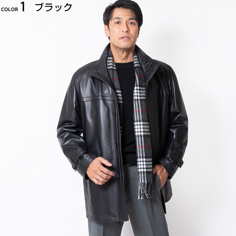 レザー ショートコート ジャケット SCHERRER 高級ラム メンズ JEAN