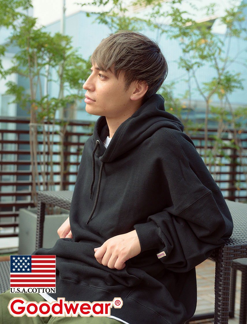 【公式】 Goodwear スーパービッグ プルオーバー パーカー スウェット 無地｜USAコットン 厚手 メンズ レディース ユニセックス